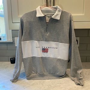 San francisco tourist half zip sweatshirt